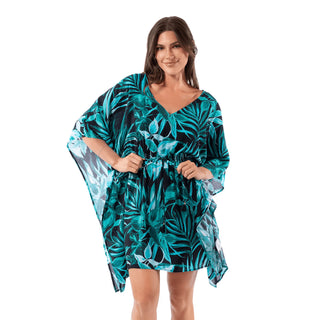 Floral Revival Tunic Coverup in Bold Paradise