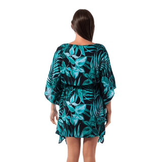 Floral Revival Tunic Coverup in Bold Paradise