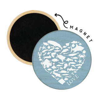 Sea Life Heart Magnet
