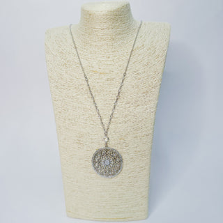 Majestic Medallion Necklace in Silver