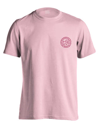 Beach Life Is Sweet Pup Short Sleeve T-Shirt in Light Pink