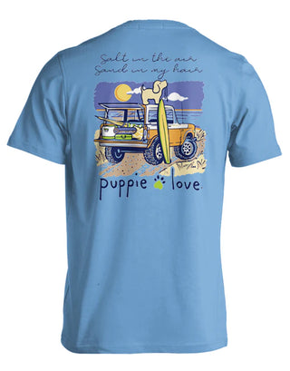Beach SUV Pup Short Sleeve T-Shirt in Carolina Blue