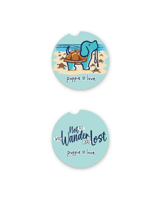 Keep It Dry Puppie Love Car Coasters