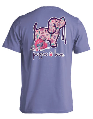 Shell Collection Pup Short Sleeve T-Shirt in Violet
