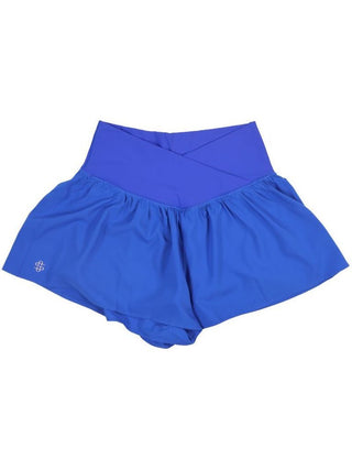 Cross Waist Shorts in Lapis
