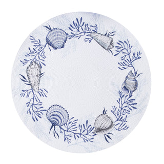 Blue Shell Coastal Braided Placemat
