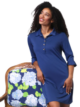 Here For You Dress In Navy