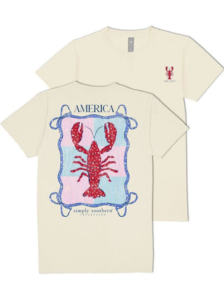 America Lobster Short Sleeve T-Shirt in Wisp