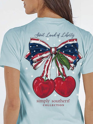 Sweet USA Short Sleeve T-Shirt in Ice