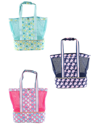 Mesh Cooler Bag with Flowers