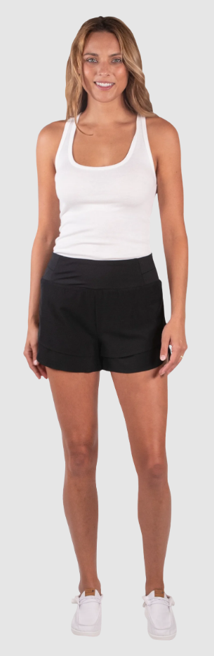 Simply Southern Tech Shorts in Black