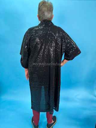 Sparkle Nights Duster In Black
