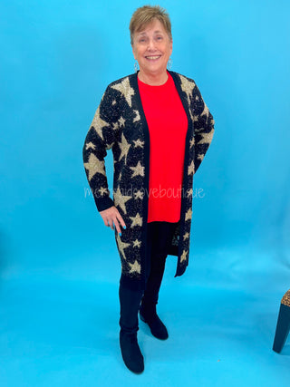 Metallic Star Cardigan