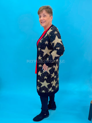 Metallic Star Cardigan