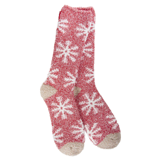 Snowflakes Cozy Crew Socks