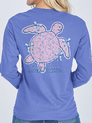 Youth Tiny Flowers Turtle Tracker Long Sleeve T-Shirt in Bali