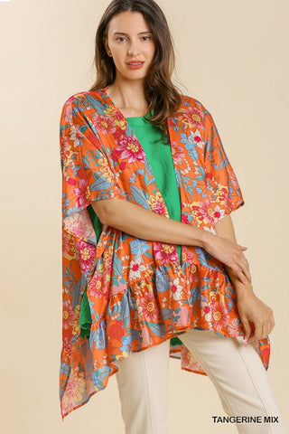 Nella Kimono in Tangerine