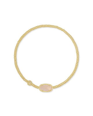 Grayson Stretch Bracelet in Gold Rose Quartz