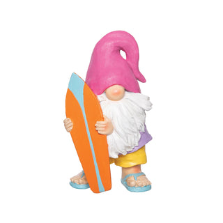 Gnome with Surf Board Figurine