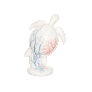 White Sea Turtle Figurine Decor