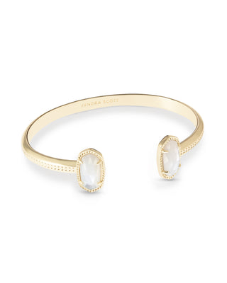 Elton Cuff Bracelet In Gold Ivory Mother of Pearl