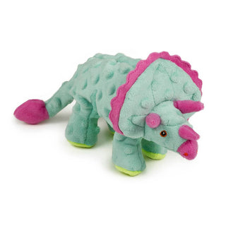 GoDog Dino Triceratops Plush Dog Toy Small