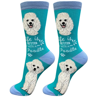 Life Is Better With A Poodle Crew Socks