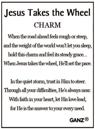Jesus Takes The Wheel Pocket Token