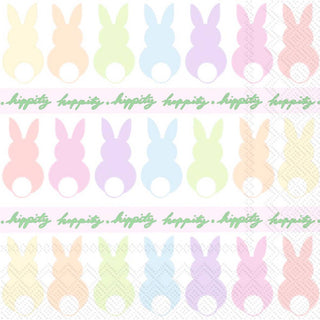 Bunnies In A Row Paper Cocktail Napkins