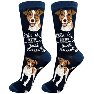 Life Is Better With A Jack Russell Crew Socks
