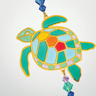 Crystal Dreams Turtle Suncatcher