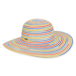 Think Out Loud Paperbraid Floppy Hat in Multi