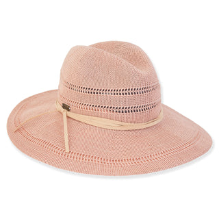 Parker Poly Braid Safari Hat in Rose