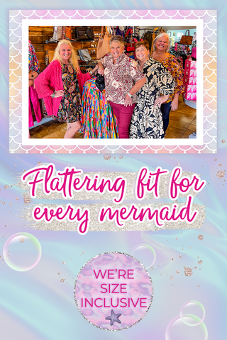 Flattering fit for every mermaid. We're size inclusive 