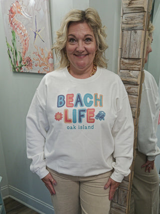 Beach Life Sweatshirt - Oak Island