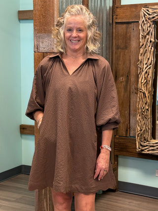 Asking Now Dress In Chocolate