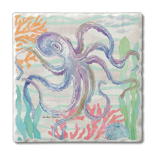 Salt & Sea - Octopus - Square Tile Coaster