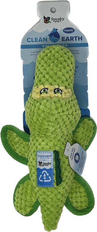 Clean Earth Recycled Plush Toys - 100% Sustainable: One Size Gator