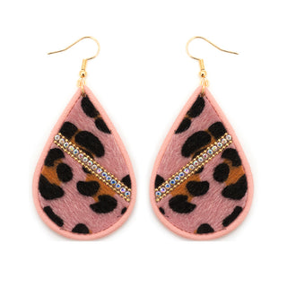 Leopard Pattern Teardrop Earring