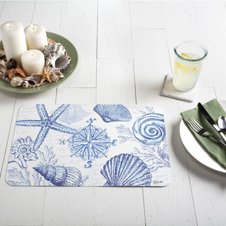 Coastal Sketch Reversible Plastic Placemat