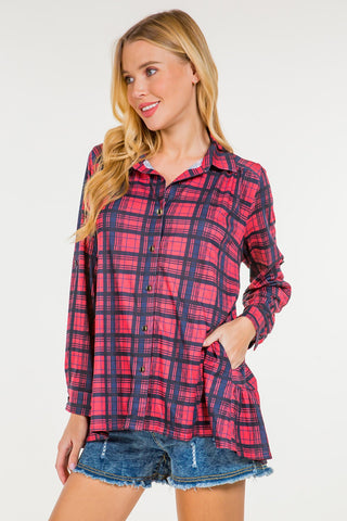 Soft Checker button Up Top