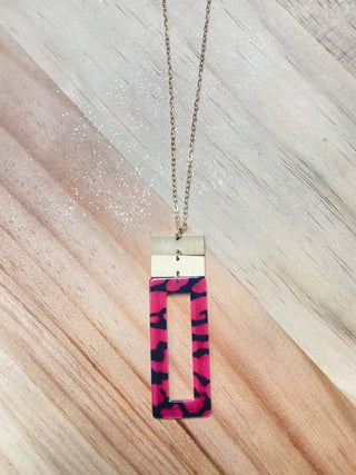 Fuchsia Leopard Necklace