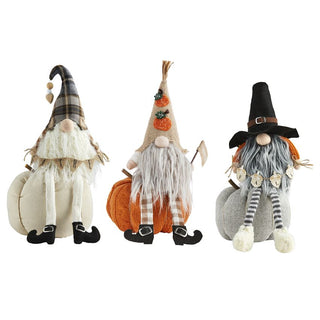 Pumpkin Dangle Leg Gnome - Available in 3 Styles