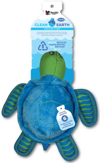 Clean Earth Recycled Plush Toys - 100% Sustainable: Small Turtle