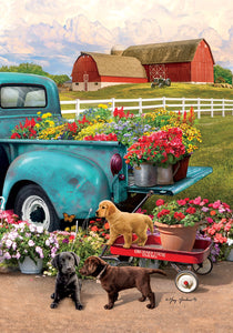 Farm Pups Garden Flag