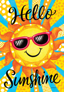 Hello Sunshine Garden Flag