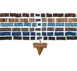 Coco Bead Single Litob Shark Tooth Necklace Assorted *5507*