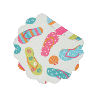 Flip Flop Life Beach Round Placemat