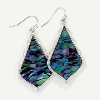 Blue Abalone Teardrop Earrings