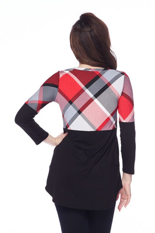 Candy Apple Color-block Top